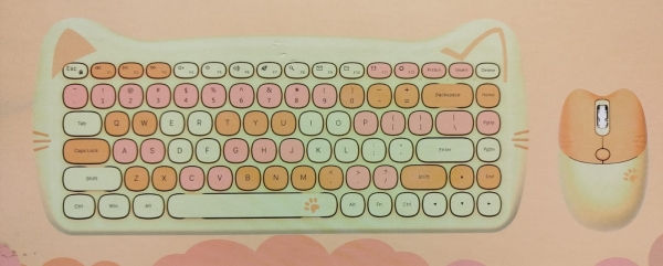 C- TECLADO INHALAMBRICO GATITO