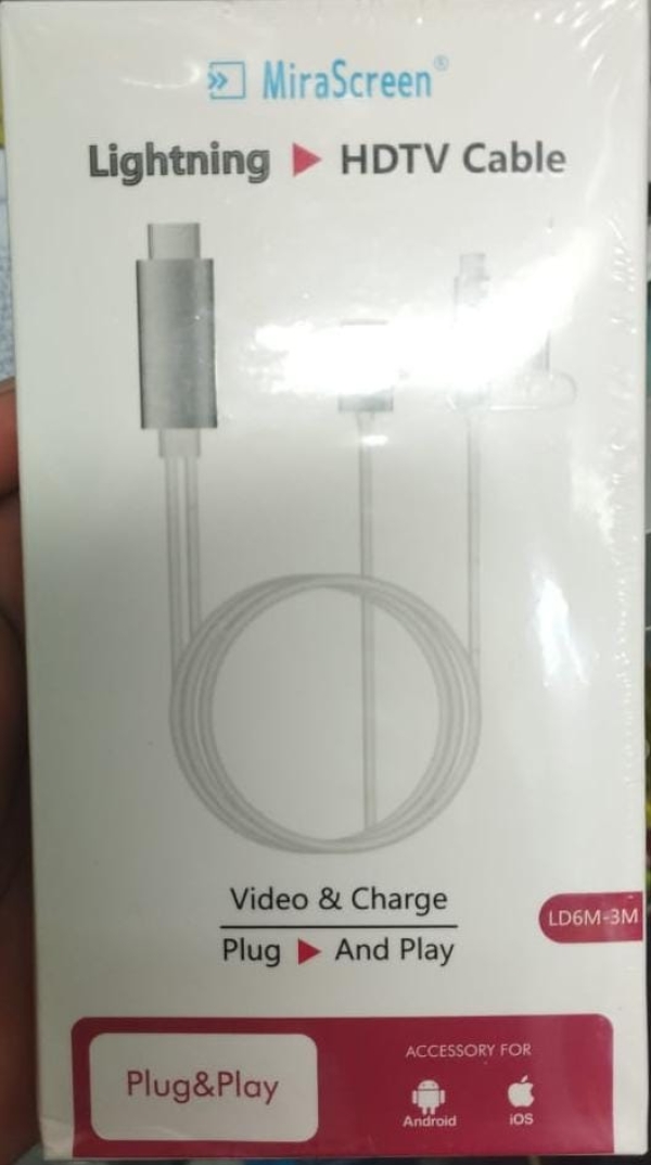 CABLE HDMI PARA TV CON ENTRADA V8+TIPO C + IPHONE FE-247 CAJA BLANCA