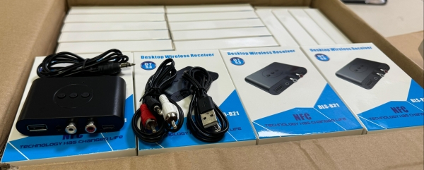 BLUETOOTH 4EN1 BLS-B21 EMISOR RECEPTOR USB EN CAJA  BLANCA BT5.2 FE-241