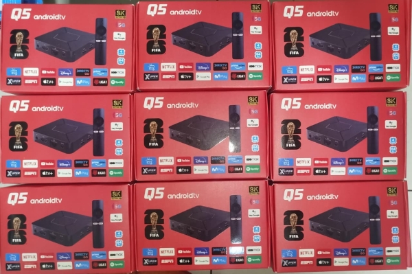 TV BOX ANDROID TV Q5 (ROJO)