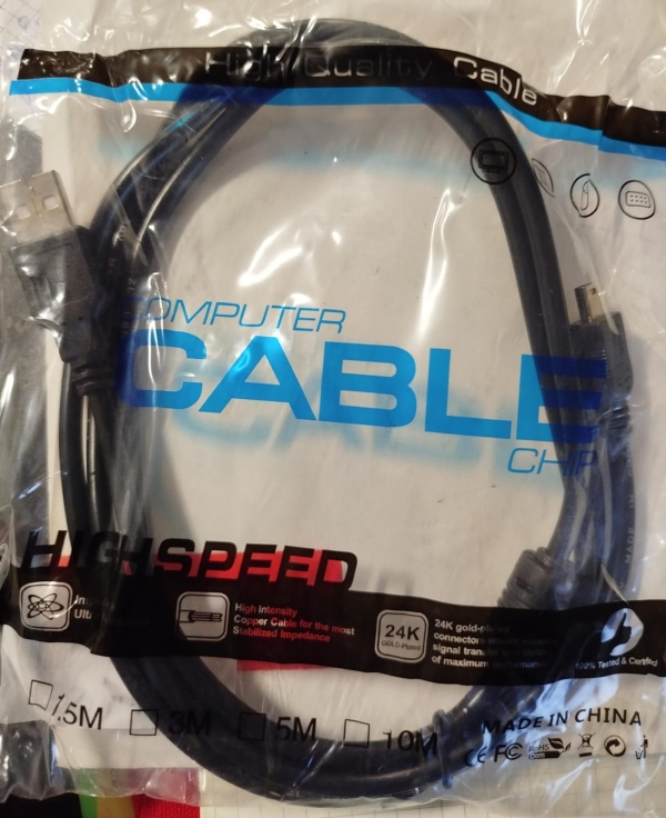 CABLE USB V3 DE 1.50MT 5P A USB BOLSA FE-211