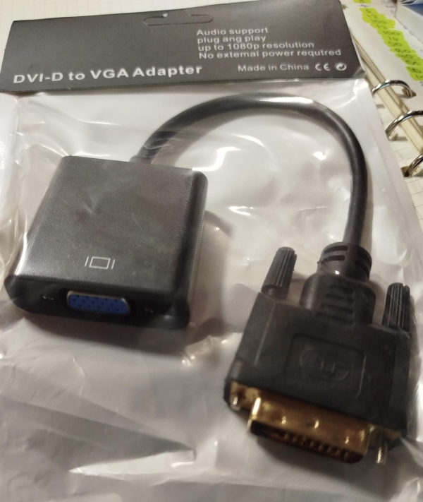 ADAPTADOR DVI A VGA 24+1 BOLSA