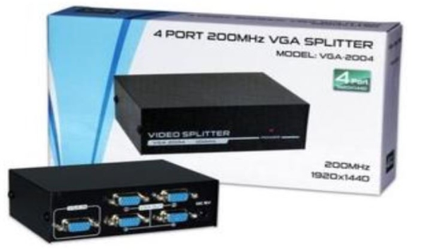 SPLITER VGA 1X4 SALIDAS  FE-049 CAJA BLANCA