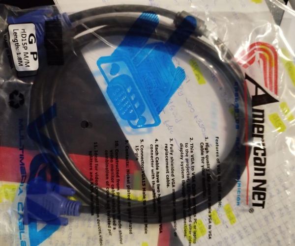 CABLE VGA-VGA DE 1.80MT CON FILTRO AMERICANET BOLSA