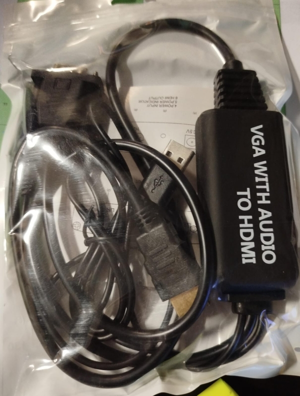 CABLE VGA HDMI + AUDIO+USB C/FILTRO DE 1.5MT FE-130