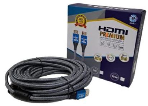 CABLE HDMI PREMIUM MALLA DE 3MT 4K CAJA MORADA