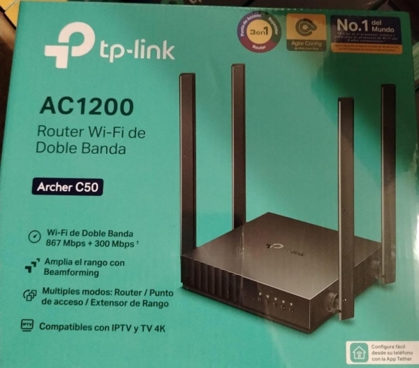 ROUTER DOBLE BANDA 4 ANT. C50 AC1200 TP-LINK