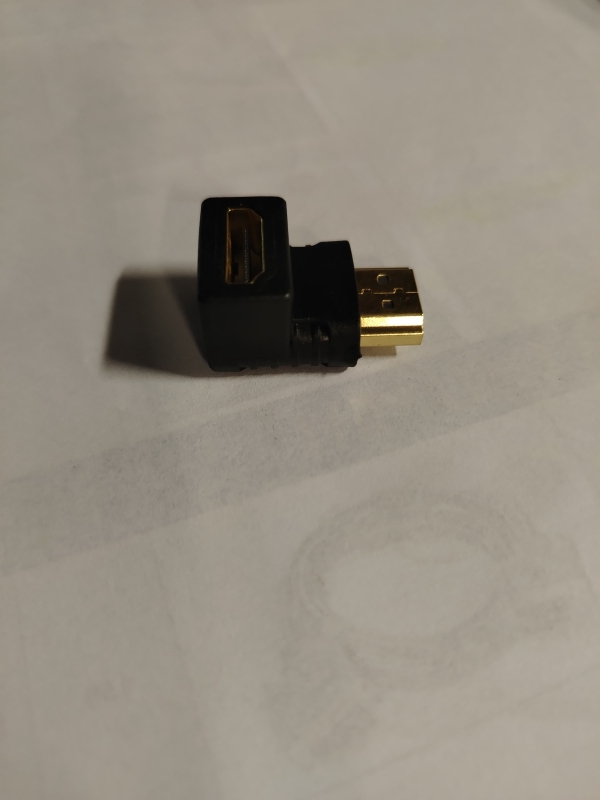 EMPALME HDMI CODO 90º NEGRO