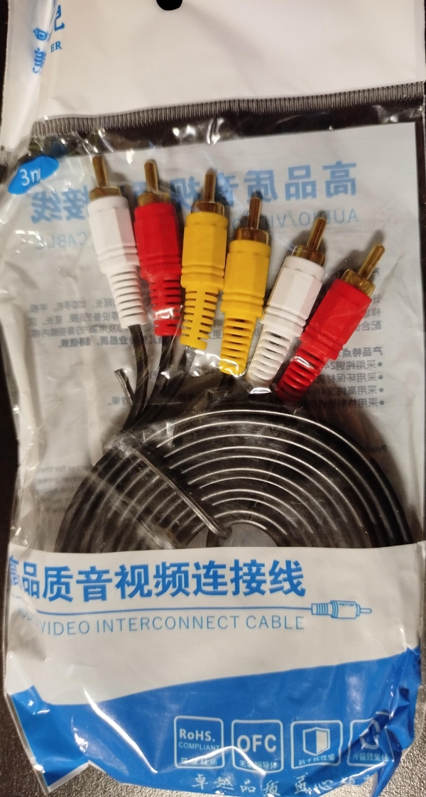 CABLE RCA 3X3 DE 3MT