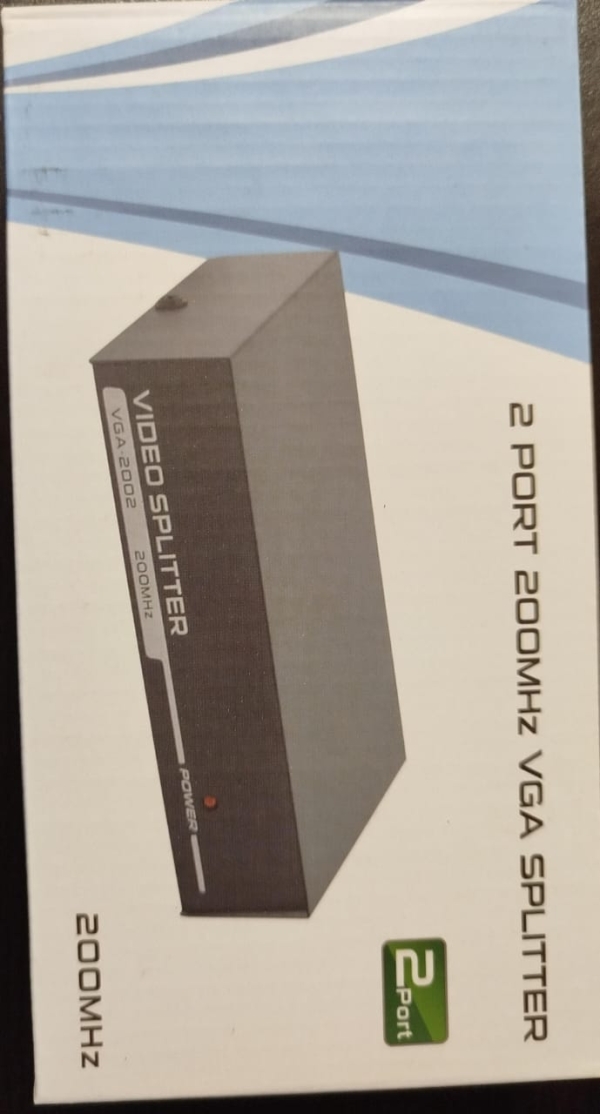 SPLITER VGA 1X2 SALIDAS C/FUENTE DE ALIMENTACION FE-048