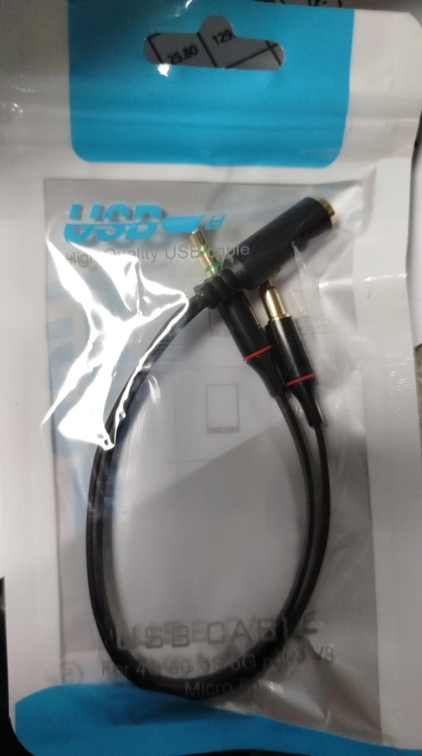 AUDIO PC 2X1 MACHO A HEMBRA FE-278 BOLSA AZUL