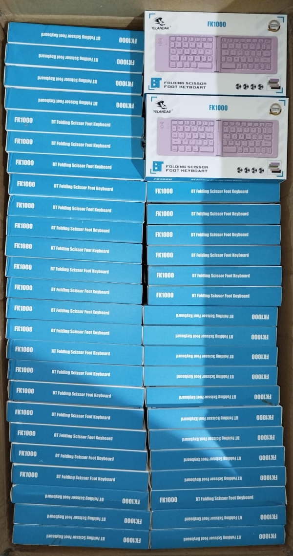 MINI TECLADO CAJA CELESTE FK1000 DOBLABLE