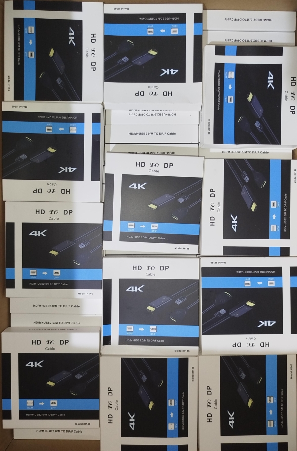 ADAPTADOR HDMI A DP 4K CAJA BLANCA Y NEGRA FE-286