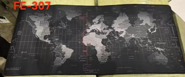 PAD MOUSE 40X90 MAPA MUNDO FE-307 1 SOLO COLOR