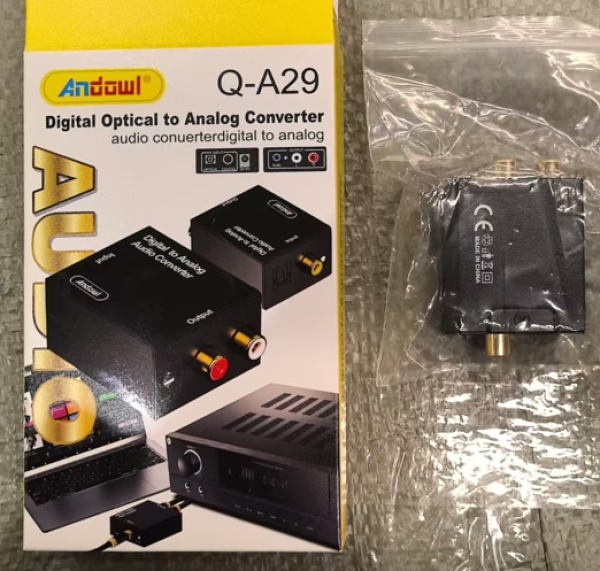 CONVERTIDOR OPTICO A RCA Q-A29 CAJA AMARILLA