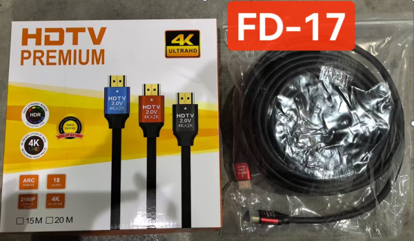 CABLE HDMI PREMIUM DE 15MT 4K CAJA NARANJA FD-17