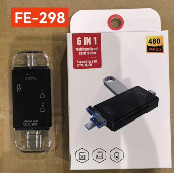 LECTOR MULTIFUNCIONAL 6EN1 FE-298 CAJA BLANCA
