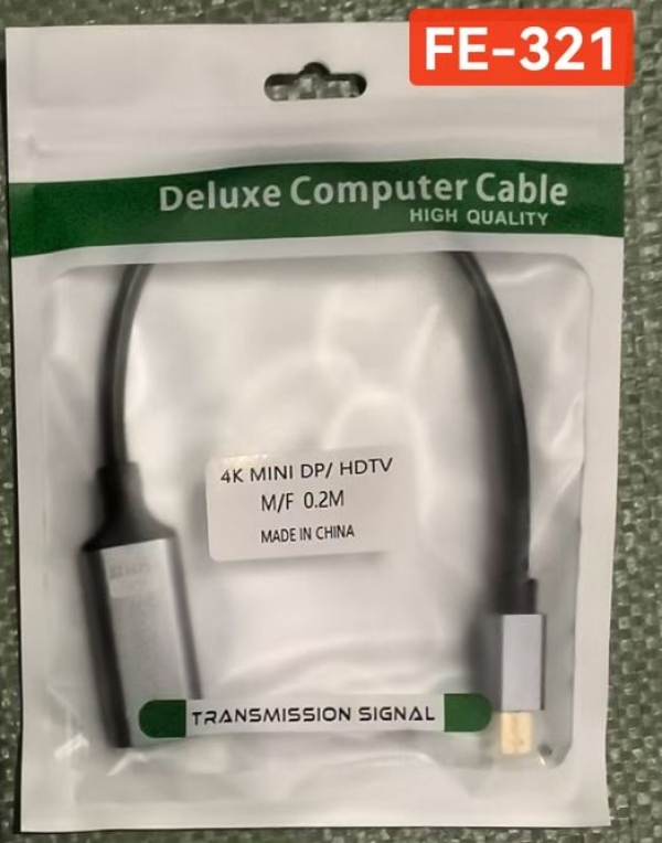 ADAPTADOR MINI DP A HDMI FE-321 BOLSA VERDE