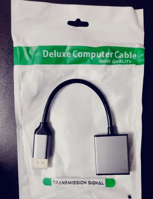 ADAPTADOR DP VGA METAL BOLSA VERDE FE-335