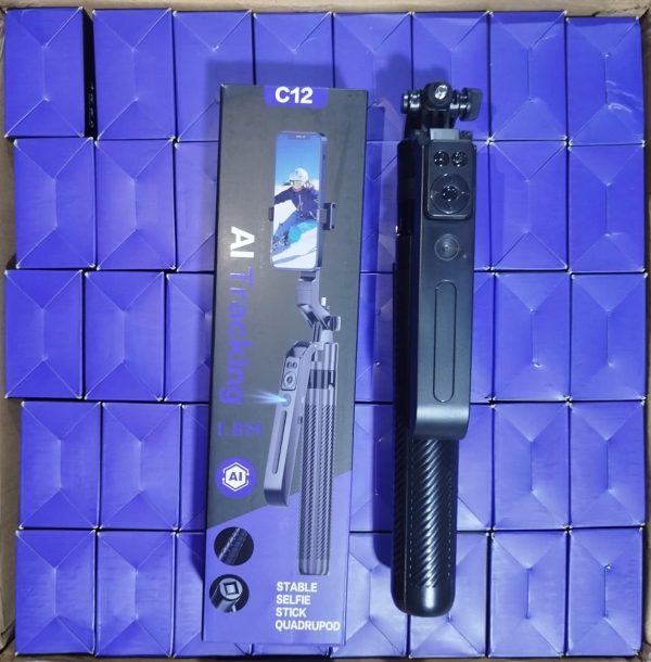 TRIPODE SOPORTE DE CELULAR 1.8MT C12 C/ AZUL