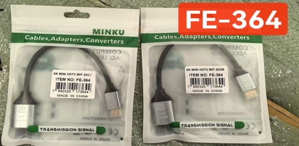 ADAPTADOR MINI HDMI A HDMI BOLSA VERDE MINKU METAL FE-364