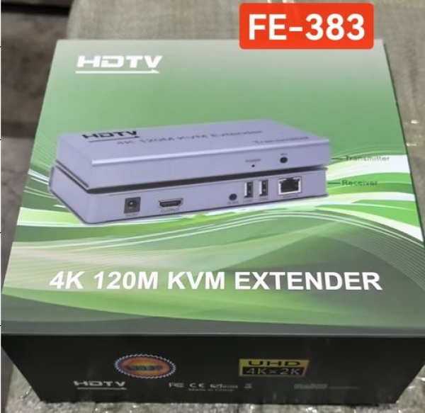 EXTENDER HDMI KVM  120MT 4K CAJA VERDE FE-383