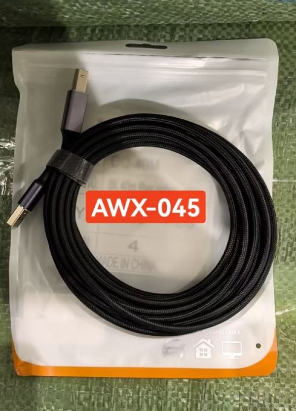 CABLE IMPRESORA 5MT EN MALLA CAJA MINKU AWX-045