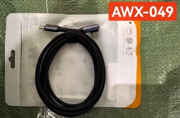 CABLE TIPO C A TIPO C CODO  EN MALLA 2MT MINKU AWX-049