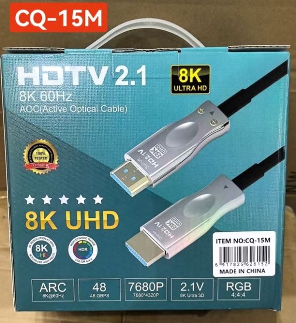 CABLE OPTICO HDMI 8K 15MT CQ-15M