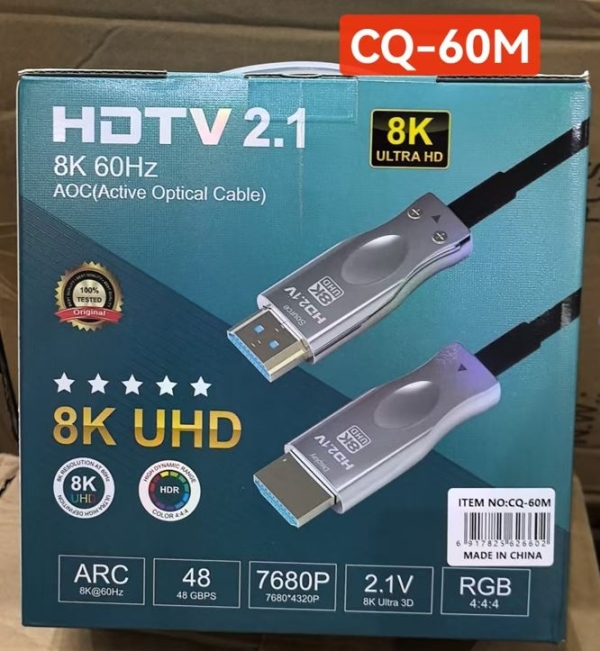 CABLE OPTICO HDMI 8K 60MT CQ-60M