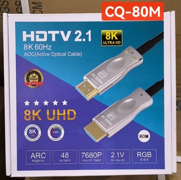 CABLE OPTICO HDMI 8K 80MT CQ-80M