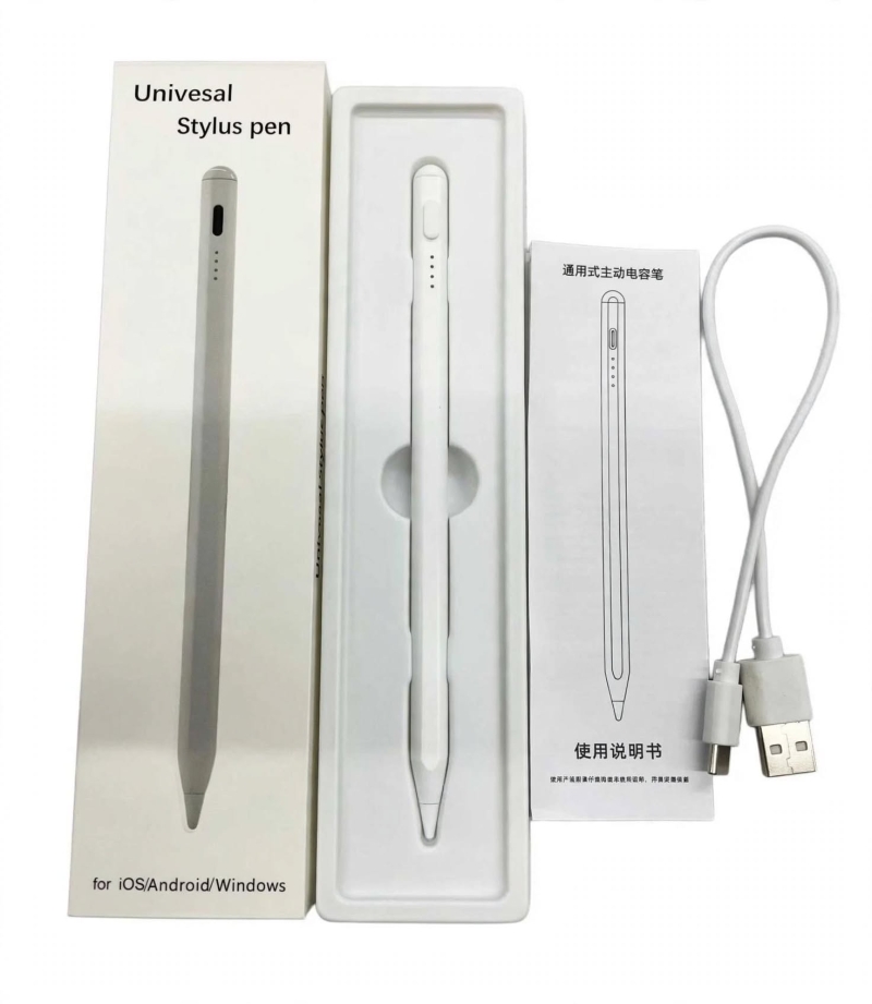 LÁPIZ TÁCTIL UNIVERSAL STYLUS PEN ACTIVO FE-417 - PARA IPAD IOS ANDROID WINDOWS - PUNTA FINA ALTA PRECISIÓN - CARGA USB-C