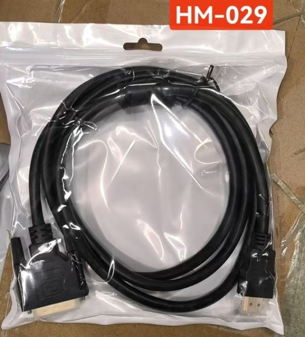 CABLE DVI-HDMI DE 1.80MT PVC HM-029 24+1 BOLSA