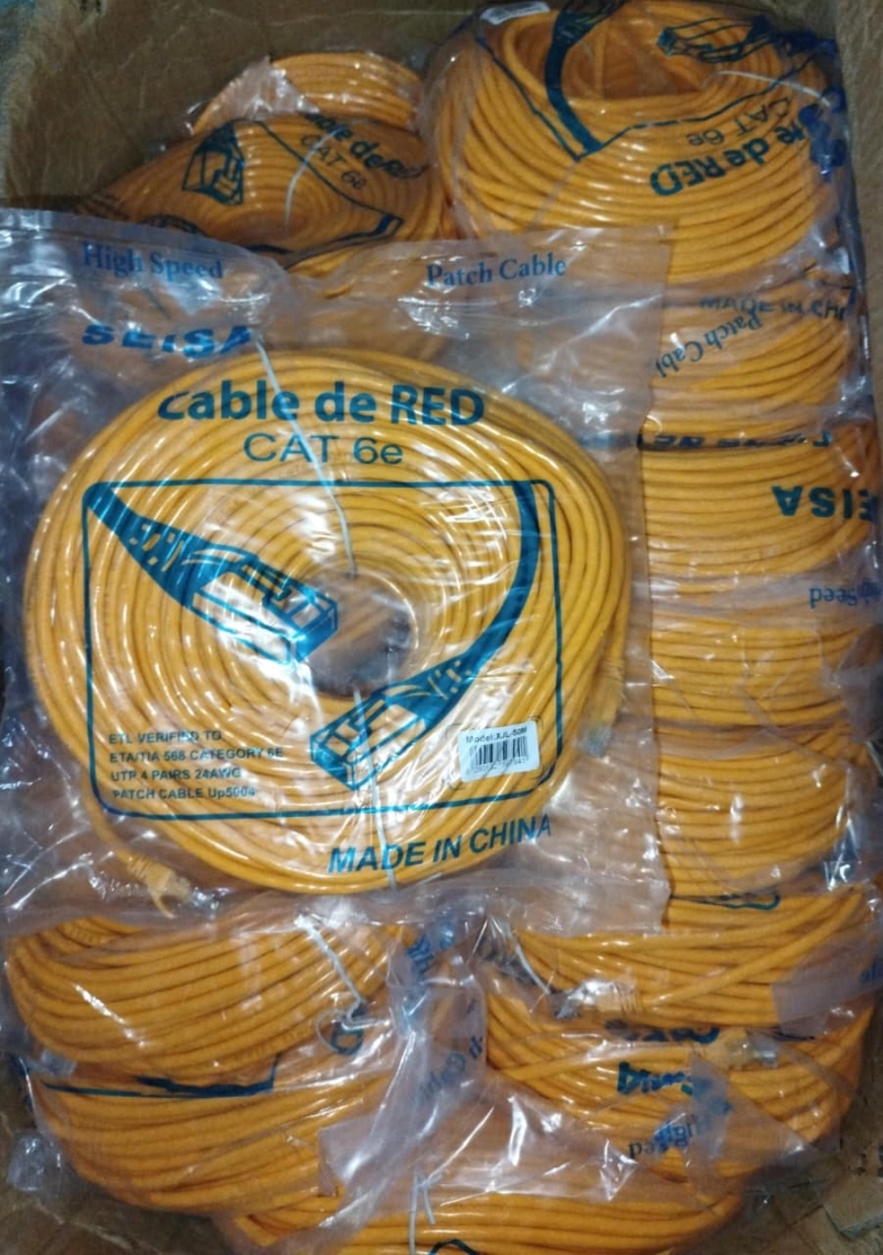 CABLE RED CAT 6E 40MT AMARILLO