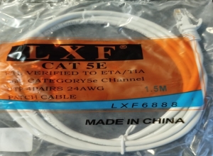 CABLE DE RED DE 1.50MT CAT.5  BLANCO