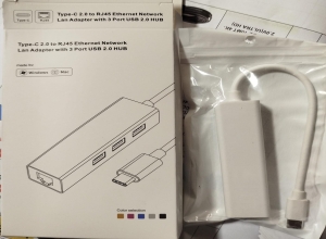 ADAPTADOR TIPO C + HUB 3USB + RED 2.0 CAJA TODO BLANCA 2.0