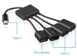 ADAPTADOR OTG PULPO TIPO C NEGRO
