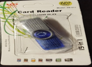 USB + LECTOR DE TARJETAS DE MEMORIA EN BLISTER 15EN1