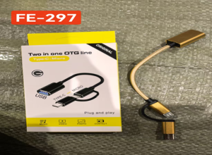 OTG USB ENTRADA TIPO C / V8 2EN1 FE-297 CAJA AMARILLA