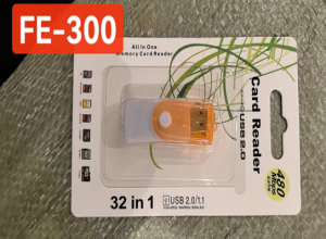 USB + LECTOR DE MEMORIA EN BLISTER 32EN1 FE-300