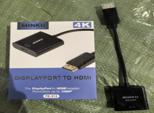 ADAPTADOR DP HDMI 4K MINKU FE-313 CAJA AZUL