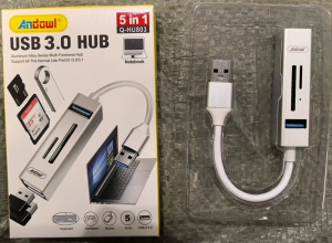 HUB USB + LECTOR DE MEMORIA 5EN1 Q-HU803 CAJA AMARILLA