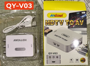 CONVERTIDOR HDMI A RCA CAJA AMARILLA QY-V03