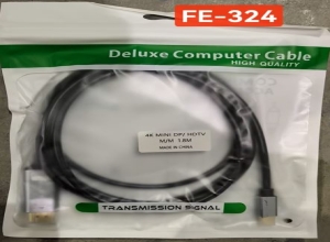 CABLE MINI DP HDMI 1.8MT FE-324 BOLSA VERDE