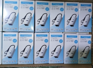 HUB TIPO C Y V8 2EN1 MULTIFUNCIONAL PARA RED USB Y TIPO C FE-371