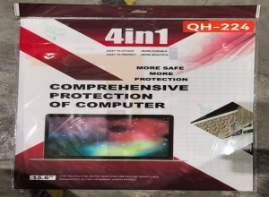 PROTECTOR DE PANTALLA Y TECLADO SKIN  4EN1 ROJO QH-224