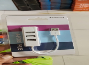 HUB USB 4P 480MBPS BLISTER BLANCO CHICO