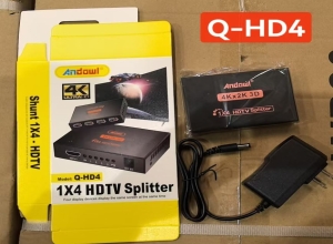 SPLITER 1X4 HDMI Q-HD4 CAJA AMARILLA
