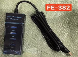 HUB USB DE 4P 3.0 BLISTER AZUL CON CABLE DE 1.5MT FE-382