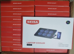 COOLER PARA LAPTOP DE 6 VENTILADORES ROJO SEISA
